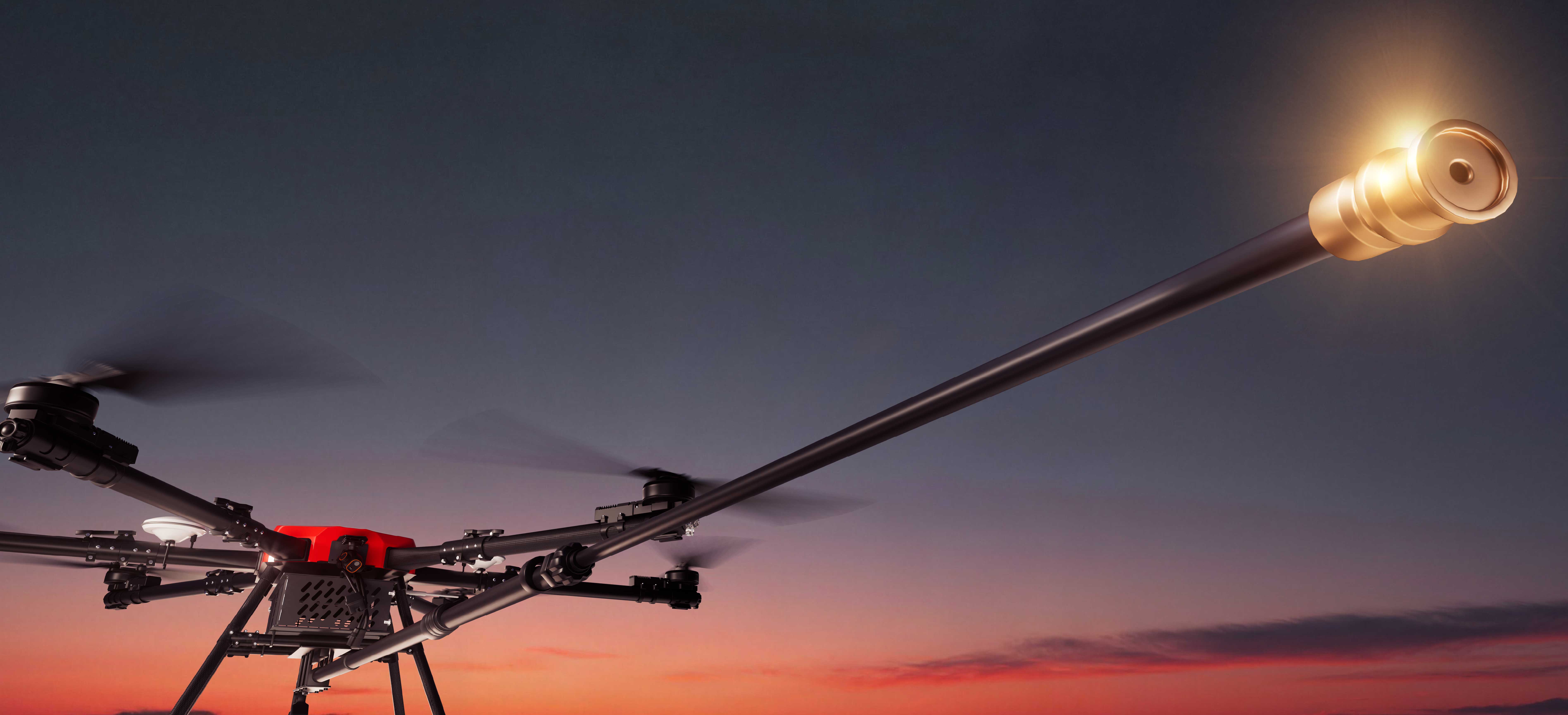 Industrial drone cleaning operation